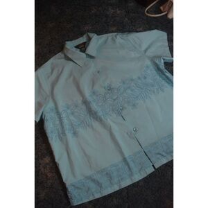 L.L. Bean short sleeve button front